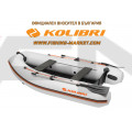 KOLIBRI - Надуваема моторна лодка с твърдо дъно и надуваем кил KM-280DL Light - светло сива